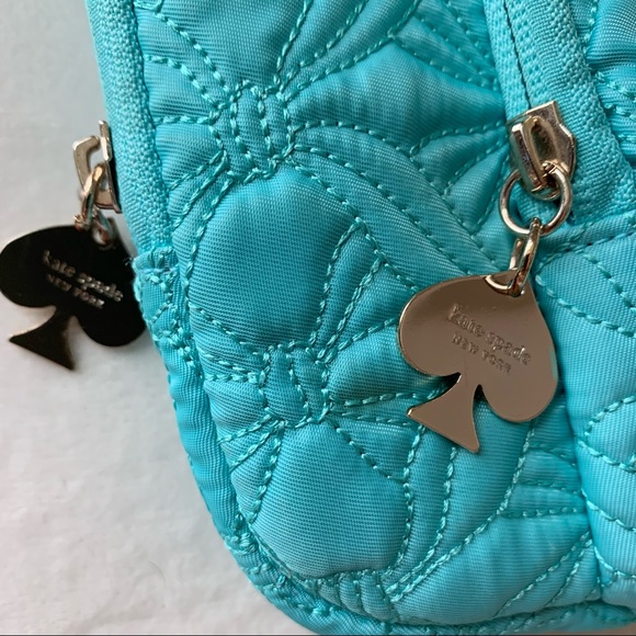 Kate Spade quilted back to school Tiffany blue laptop bag or book holder - Picture 7 of 8